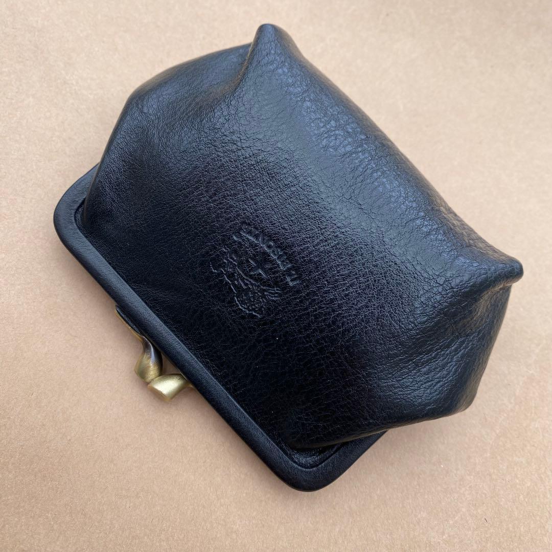 イルビゾンテ　がま口　ポーチ　ミニ財布　ケース　小銭入れ　ブラック