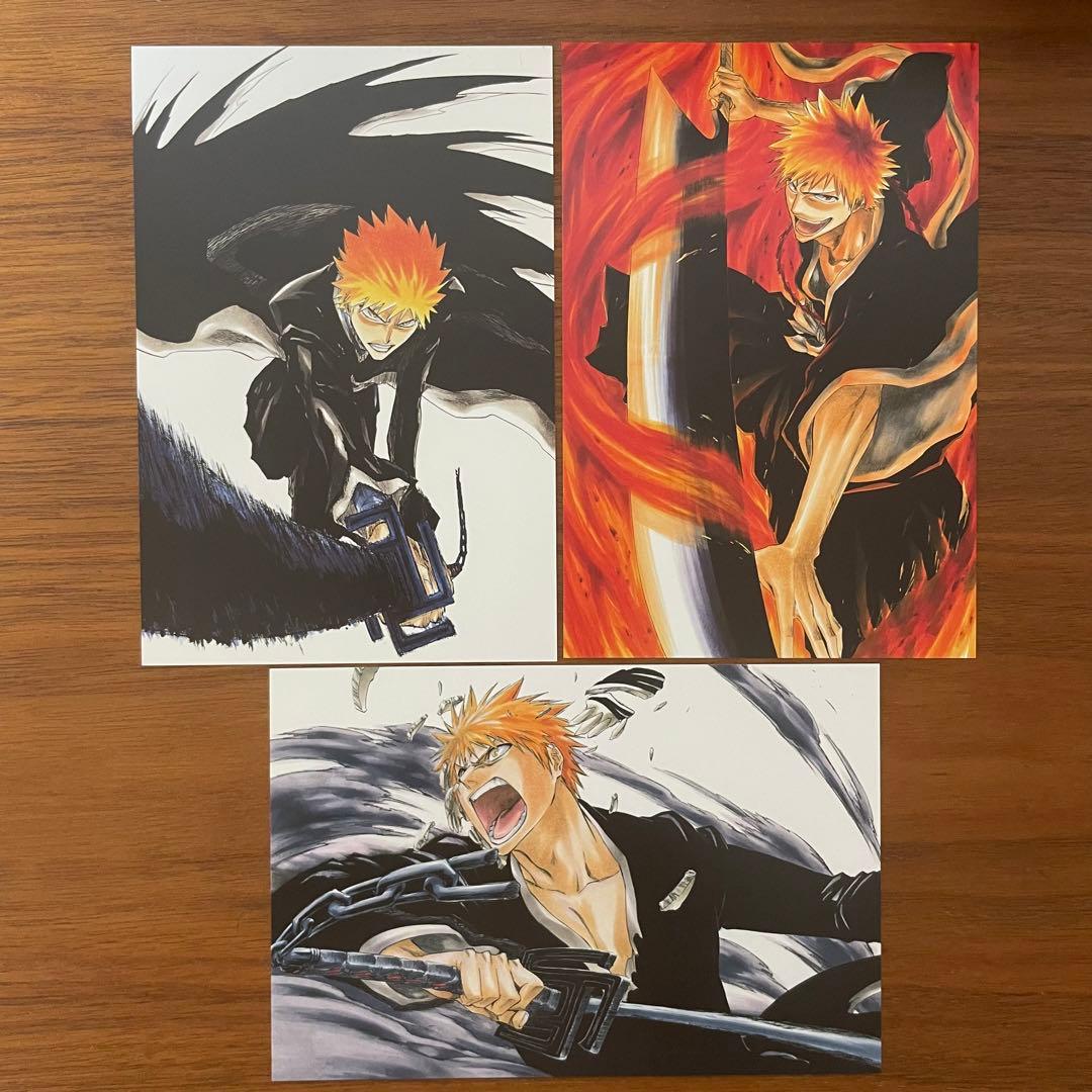 BLEACH原画展イラストカード ポストカード 黒崎一護 3枚セット - メルカリ