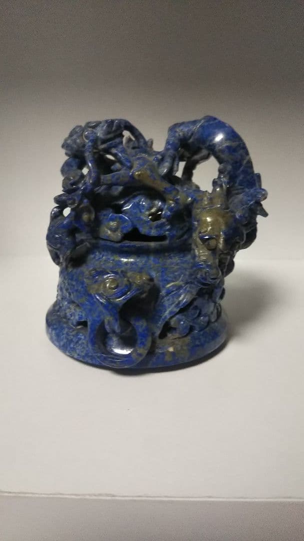 ラピスラズリ 香炉 骨董品 天然石 - メルカリ