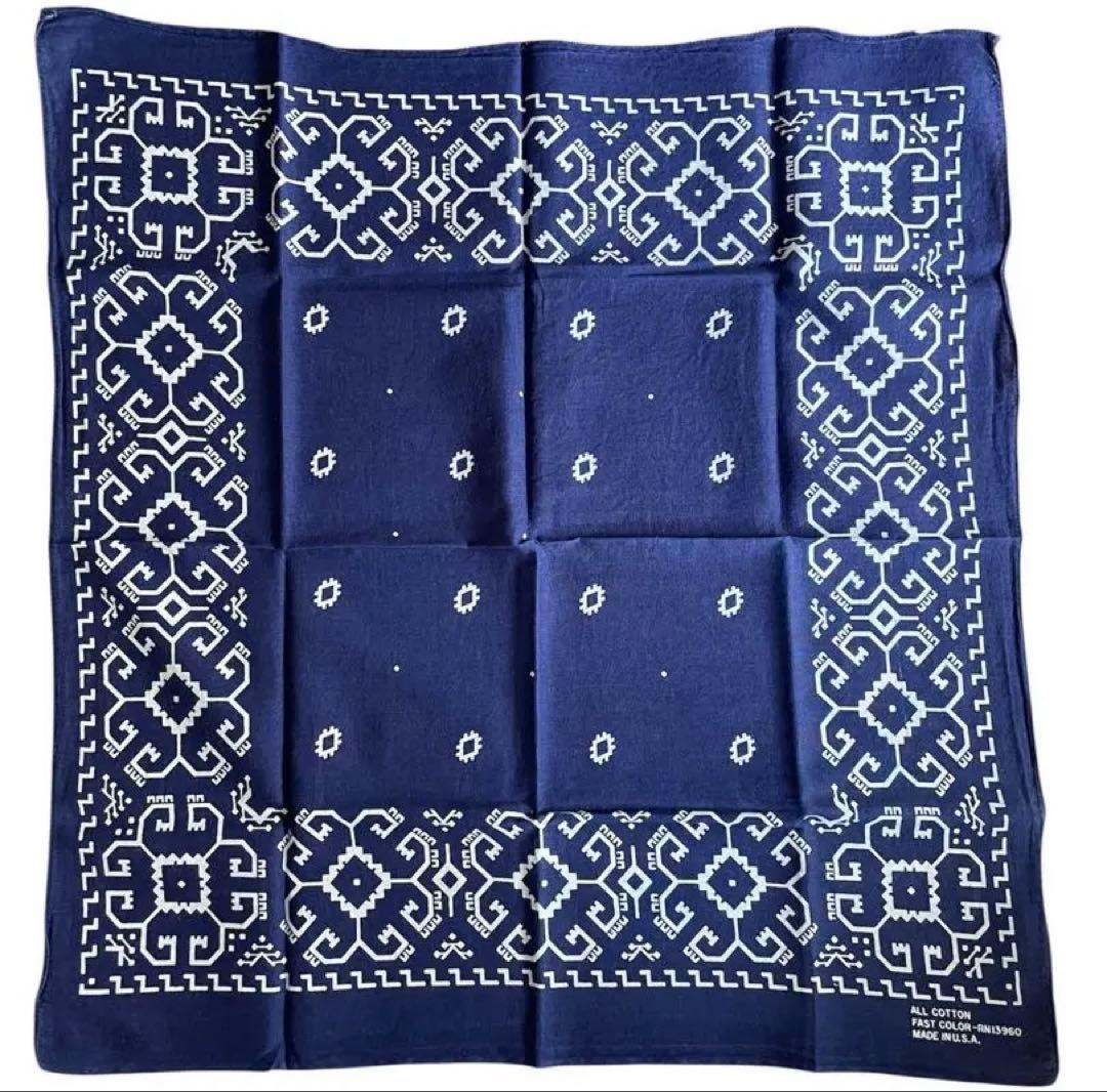 50s〜ビンテージバンダナ3枚SET｜雷柄・花柄・下鼻