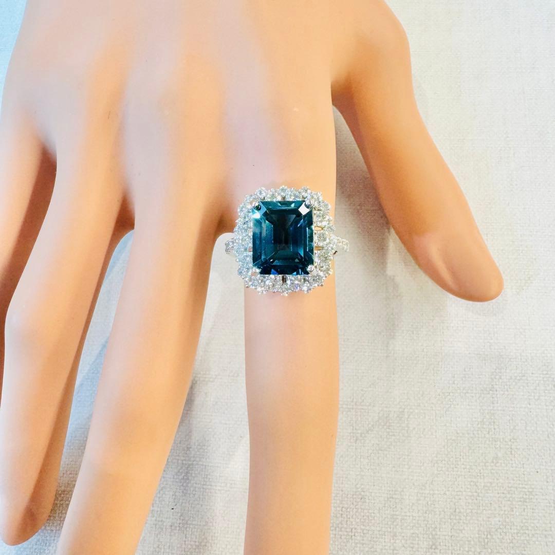 専用です☆PTロンドンブルートパーズリング　BT:5.17ct D:1.18ct