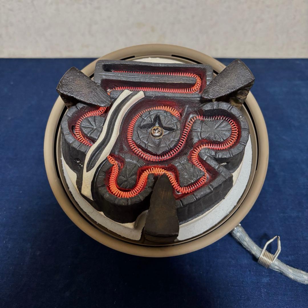 人間国宝浄清造/銀摘み/風炉 /茶釜/電熱器/唐銅鬼面風炉釜/野々田