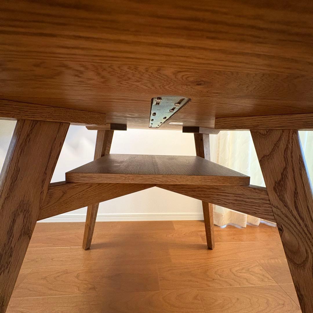 【しーも】unico ADDAY（アディ）ラウンドダイニングテーブル