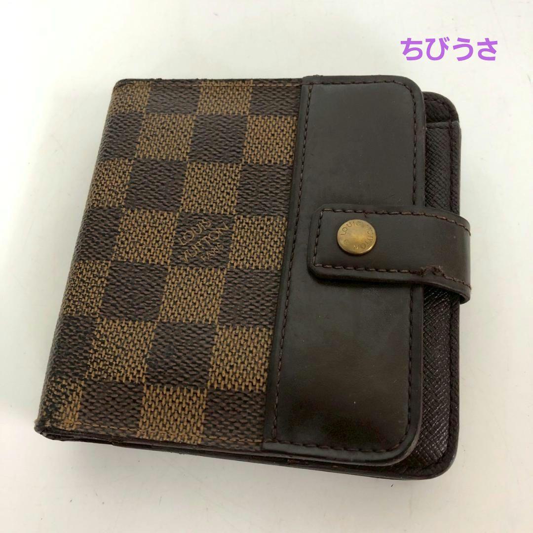 LOUIS VUITTON ルイヴィトン ダミエ コンパクトジップ 二つ折り財布
