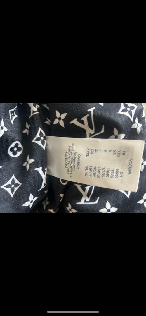 Louis Vuitton パーカー　Black モノグラム　サイズL