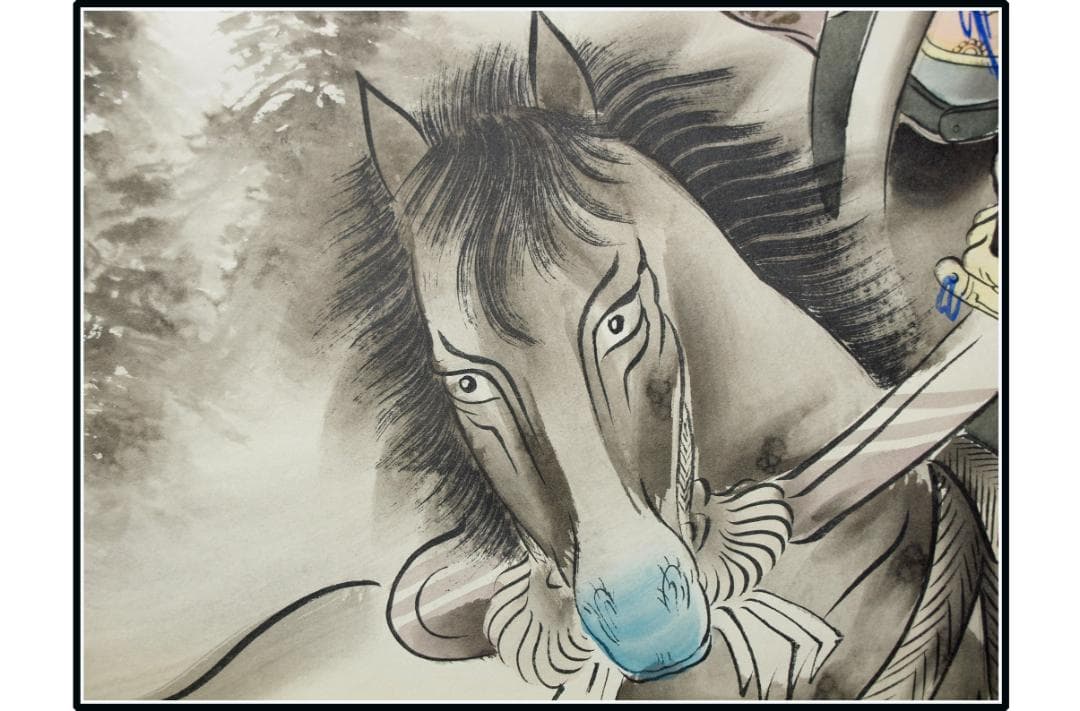 骨董市仕入れ品 日本時代の掛け軸その6 肉筆保証 激安骨董品X1007C3-2