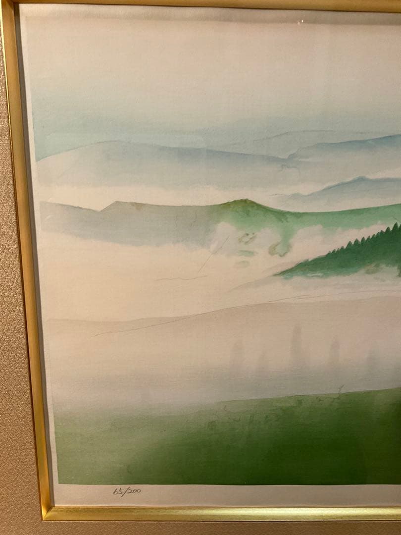 奥村土牛 「吉野」 木版画 落款・エディション・作品証明