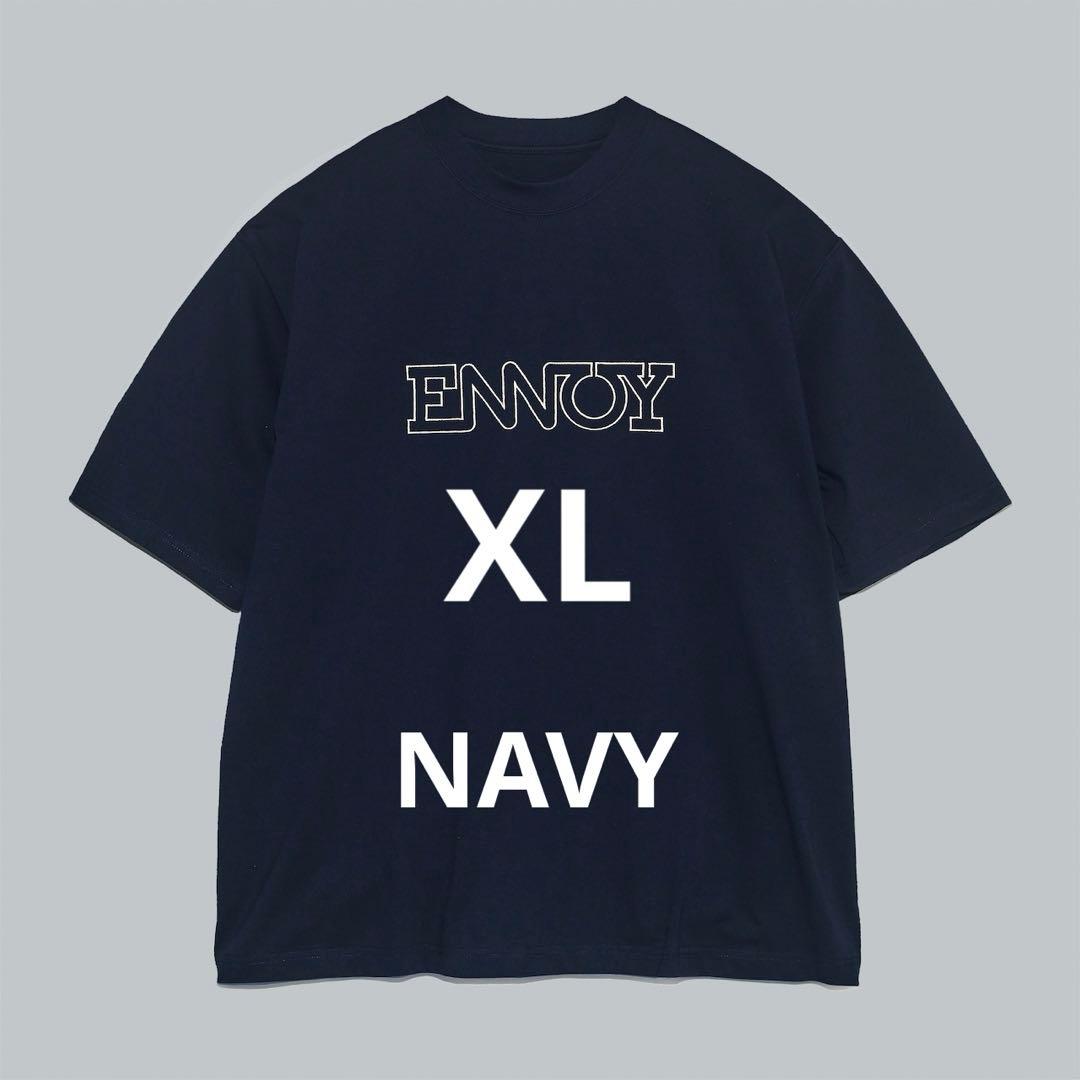 ENNOY ELECTRIC LOGO EMB T-SHIRT L ネイビー