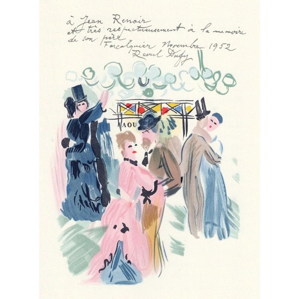 ラウル・デュフィ 画家への手紙 ルノワールに捧ぐ 1965年 リトグラフ 版画