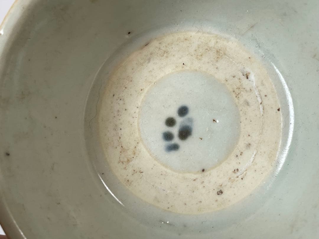 アンティーク 骨董 中国骨董 染付 海あがり 小碗 盃 カップ 古染付 明