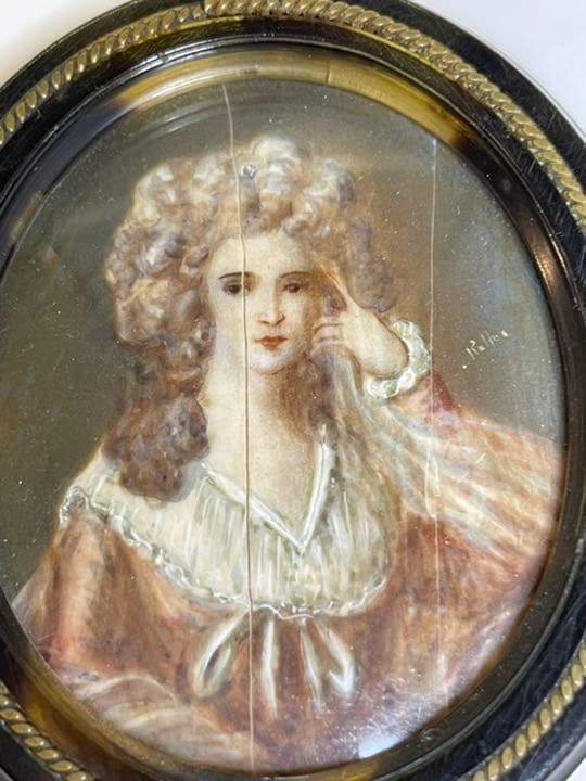 ミニアチュールminiature 肖像画17-19世紀サイン有り