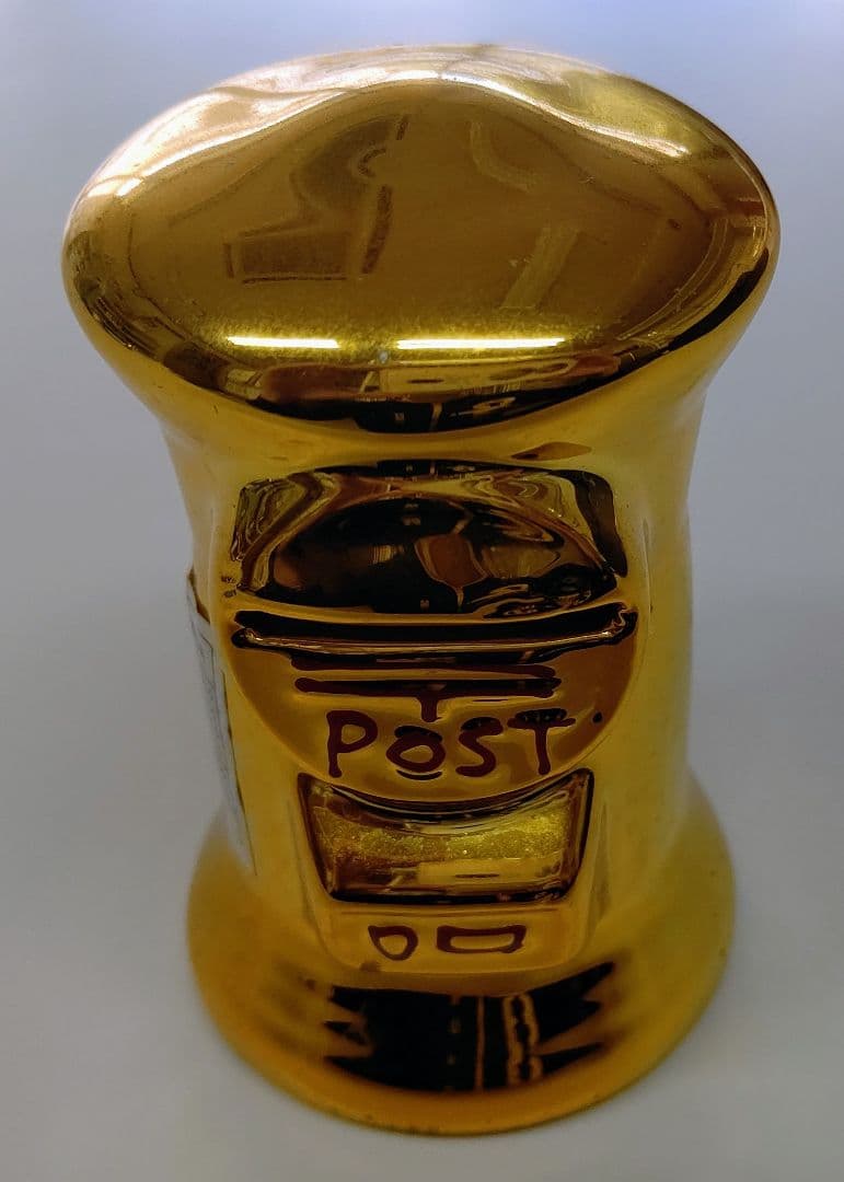 赤丸型郵便差出箱1号型貯金箱大1体＆金色郵便