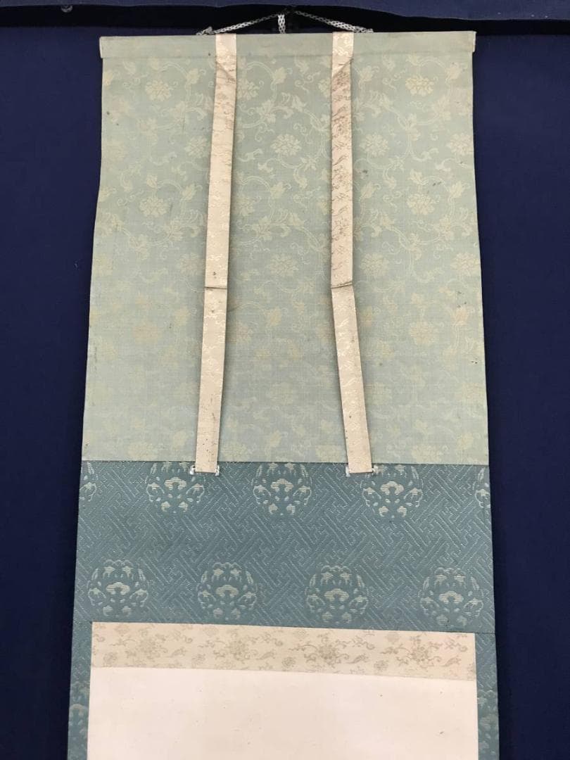 【真作】寺崎廣業/雪景田家図/山水図/掛軸/名家伝来/AC-163