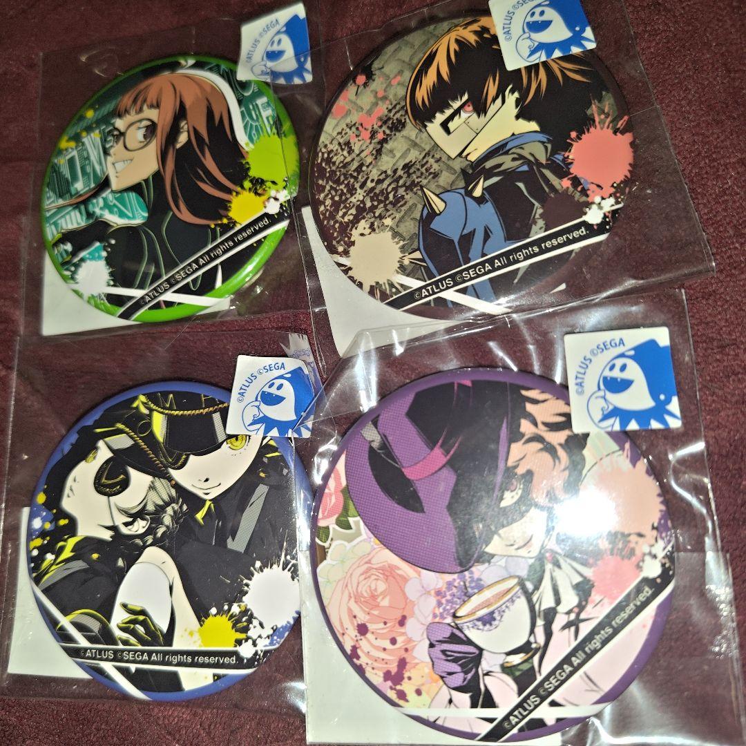 ペルソナ5 総攻撃 缶バッジ コトブキヤ 4個セット ペルソナ5 総攻撃 ベルベットルームの看守 缶バッジ コトブキヤ 2個