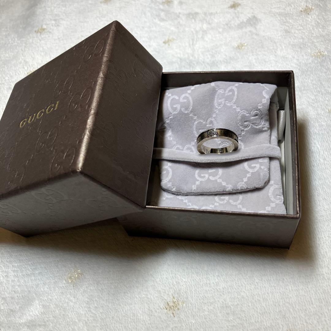GUCCI インターロッキング G リング Ag925 12号　ロゴ