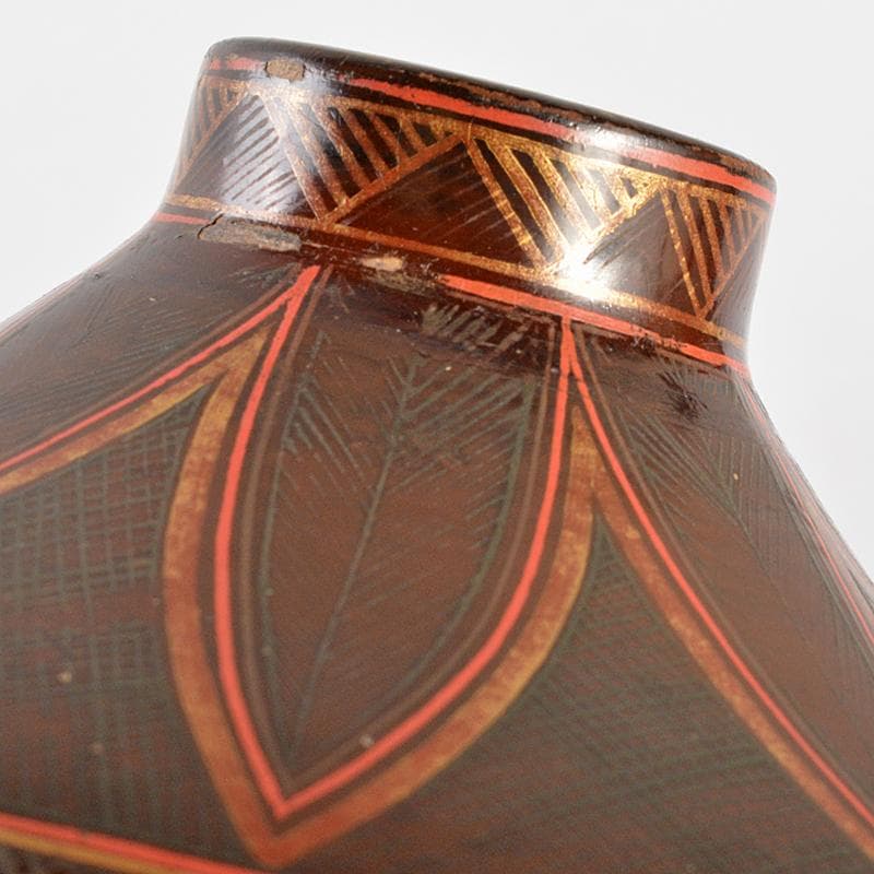 豊楽焼 鳳凰魚糸蒔絵 油壷 時代箱付 M R5845