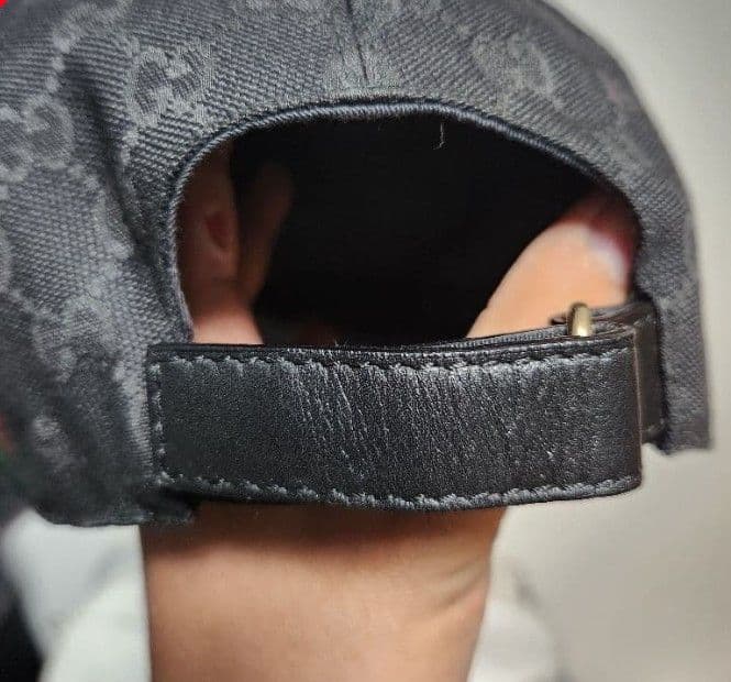 GUCCI キャップ シェリーライン 黒 ユニセックス Lサイズ 59cm - メルカリ