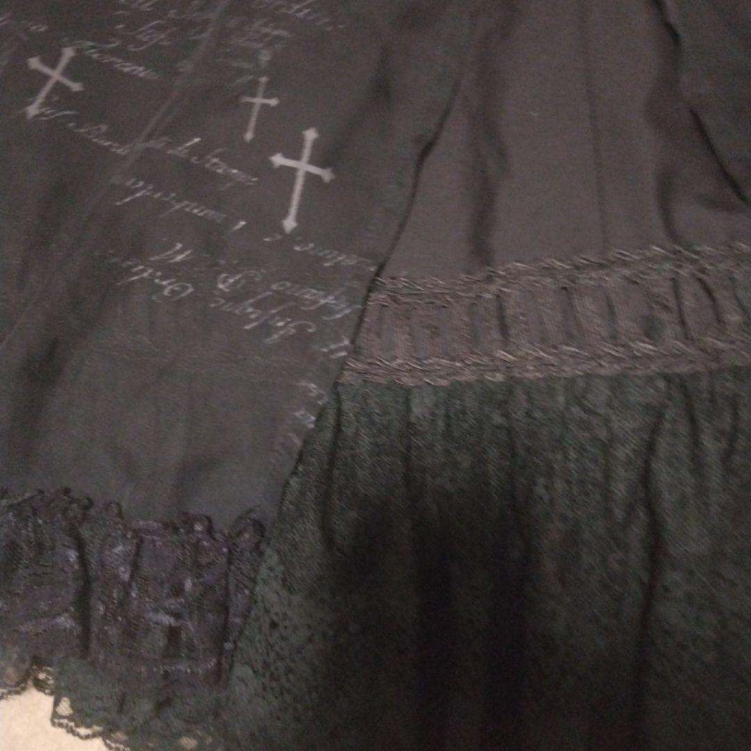 h.NAOTO Blood 黒 十字架 フレアスカート