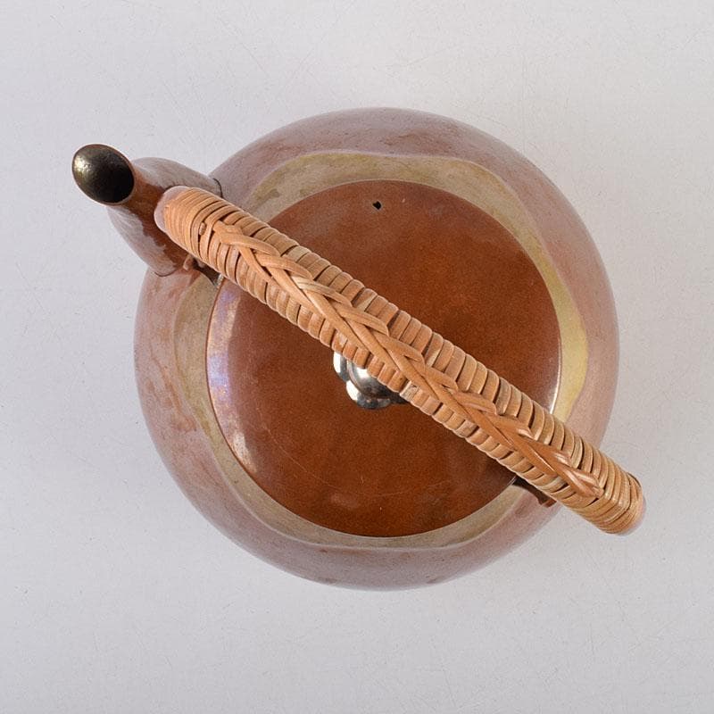 煎茶道具 銅製 銀摘 湯沸 水注 時代箱 U R9474H