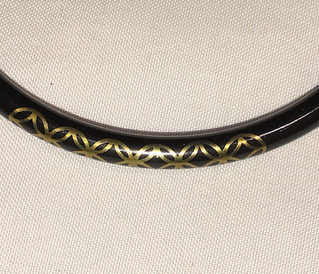 茶道具 金工師木村清五郎作 金七宝象嵌入釜釻 金七宝象嵌入