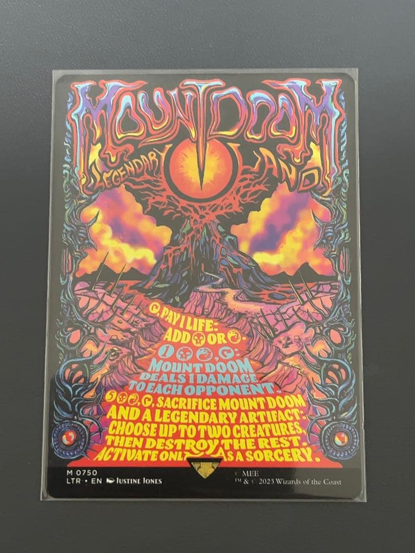 MTG ポスター 滅びの山/Mount Doom Foil】(258)《滅びの山/Mount Doom》[