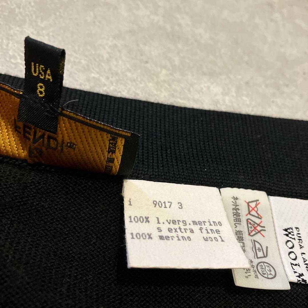 【美品】FENDI、裾ロゴ入り、ニットスカート、42サイズ