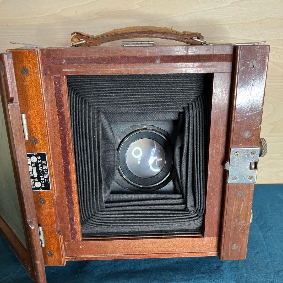 カメラ 蛇腹 大判 木製 ビンテージ 蛇腹カメラ ヴィンテージ 小西六