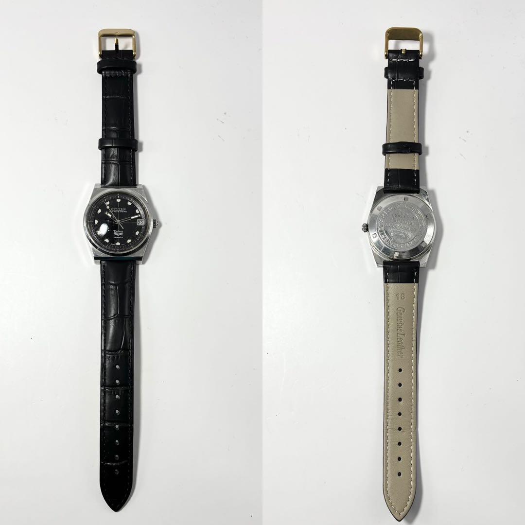 【稼動】 CITIZEN セブンスター 腕時計 メンズ 黒文字盤 デラックス