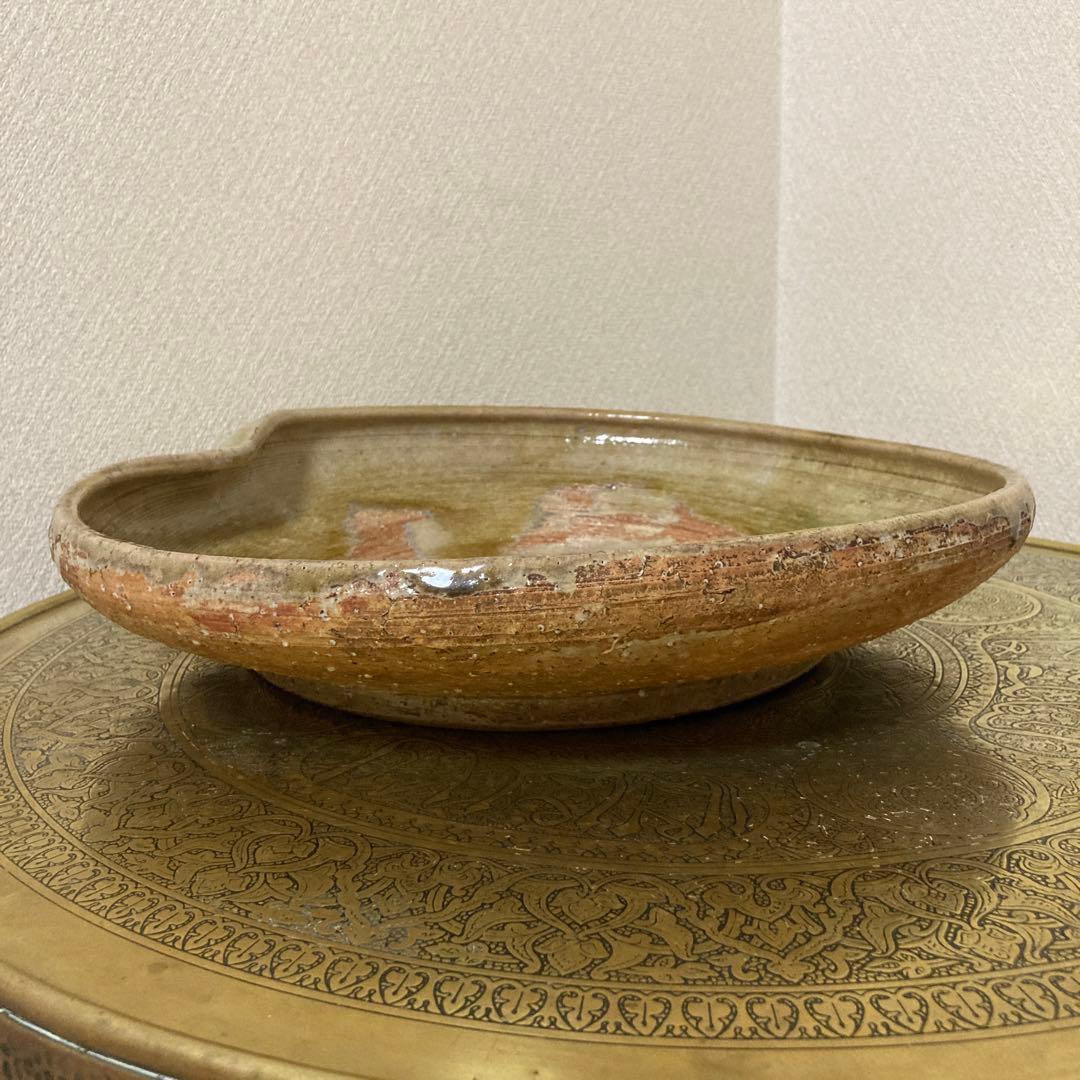 時代　大鉢　盛鉢　大皿　飾り皿〈検 信楽焼　古瀬戸　伊賀　織部　唐津　萩