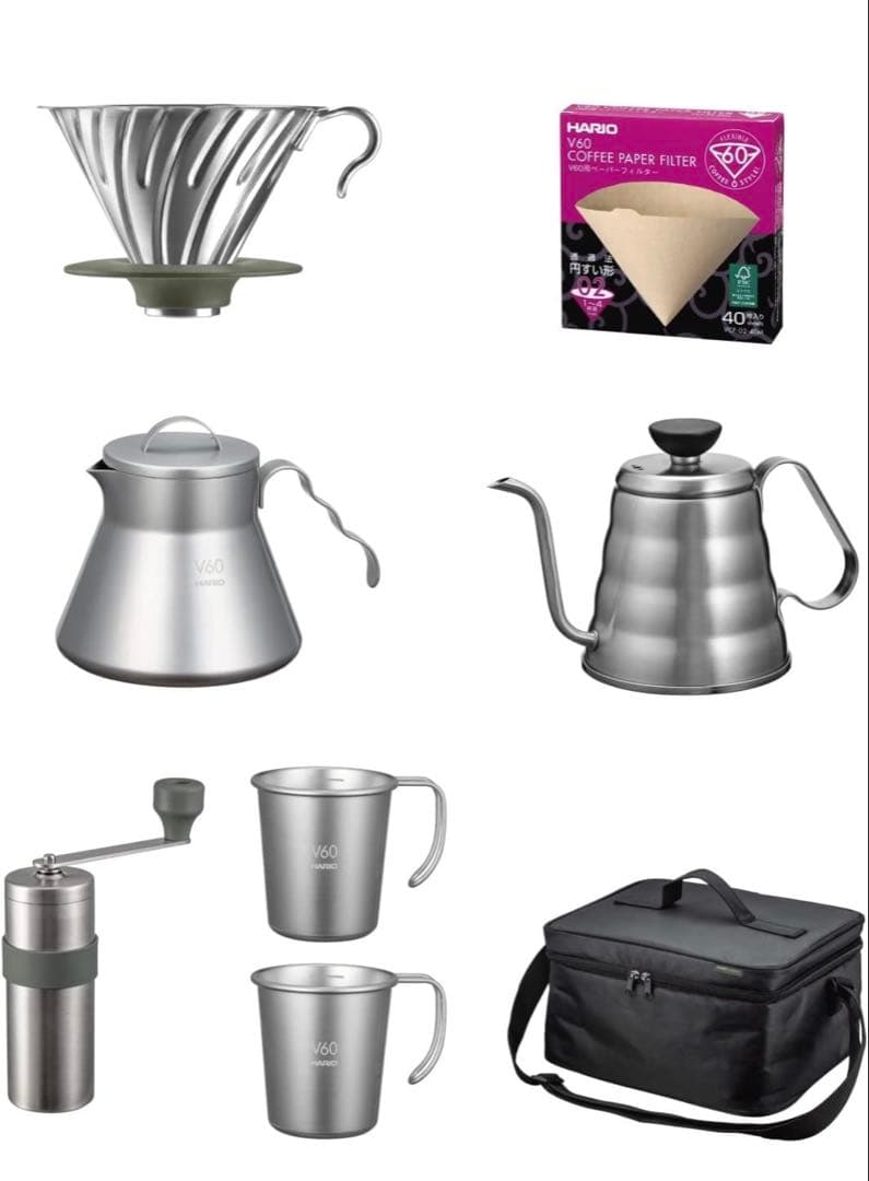 HARIO V60アウトドアコーヒーセットとHARIO製コーヒースケール の販売