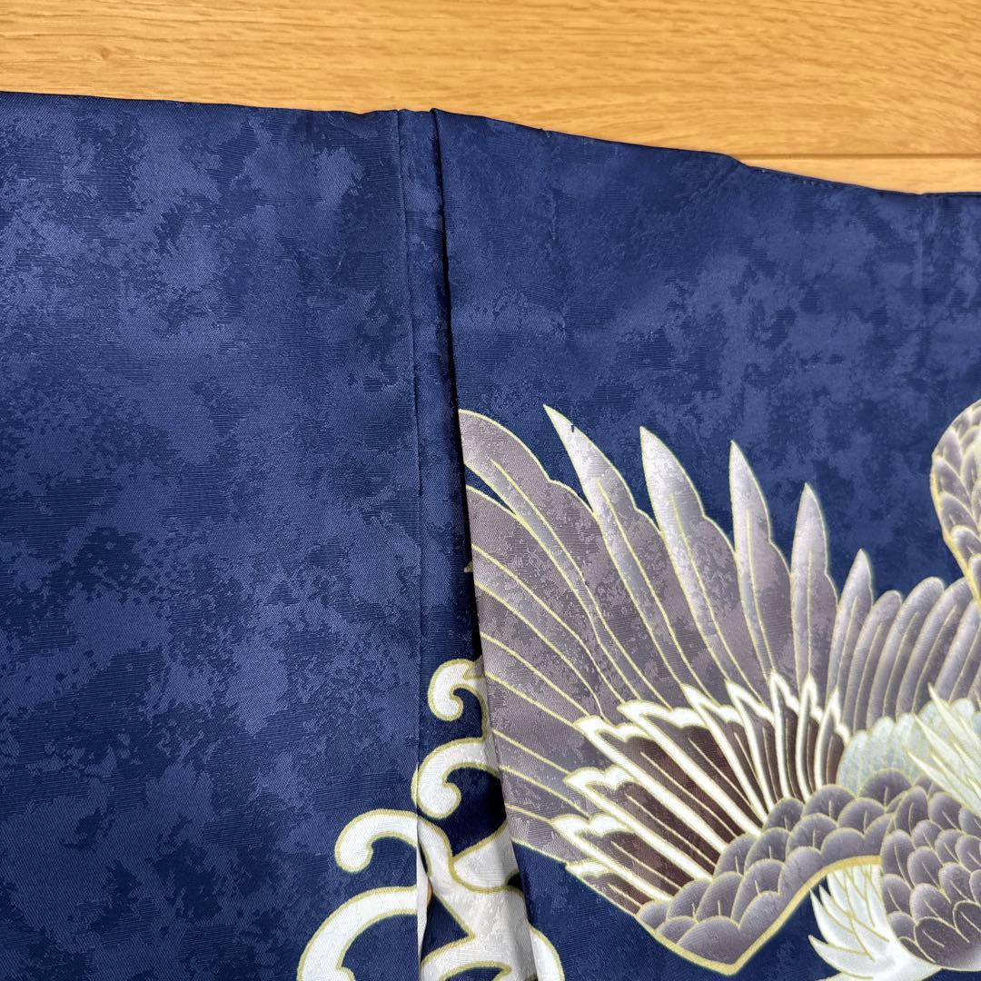 羽織袴 七五三 男の子 12点フルセット 着物 鷹宝船5歳 青 京超