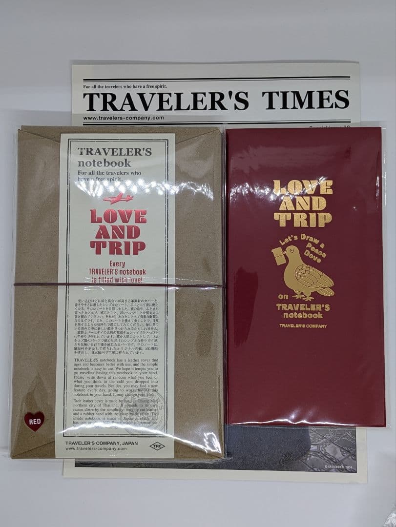 レギュラーサイズ LOVE AND TRIP リフィル トラベラーズノート 限定】トラベラーズノート LOVE AND TRIP レギュラーサイズ本体 – 文化