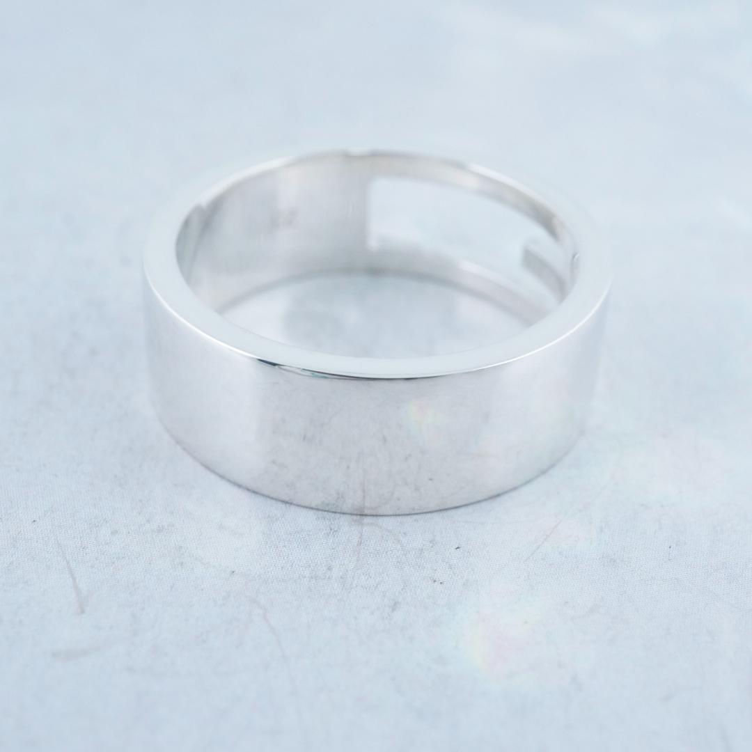 新品仕上 グッチ ブランデッドG カットアウト リング　23号