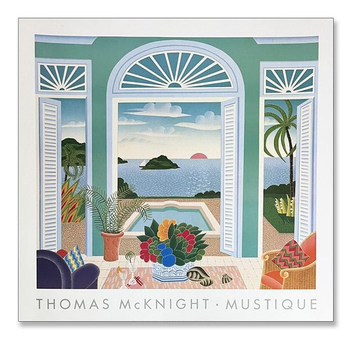 額装済/Mustique/トーマス マックナイト/ポスター