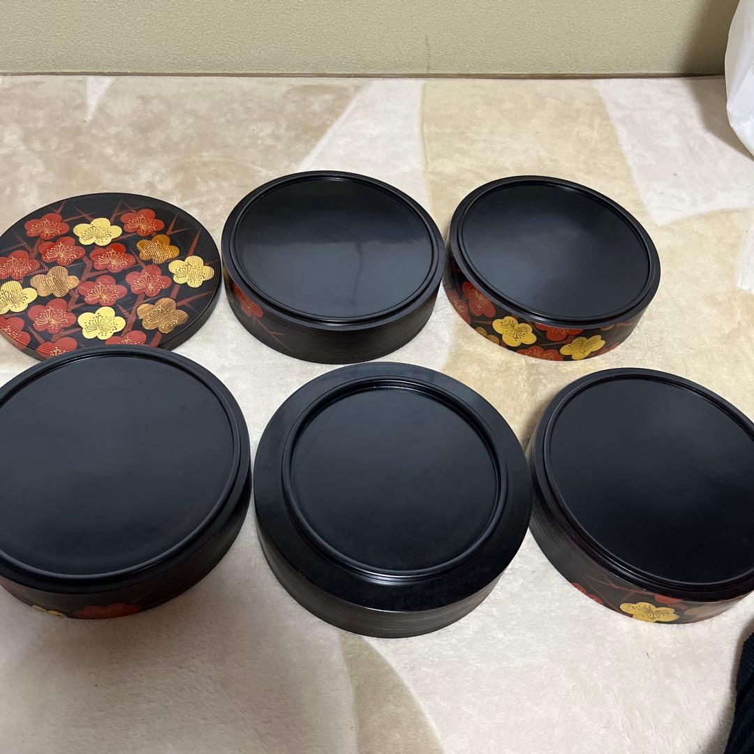 漆器 重箱 梅の花模様