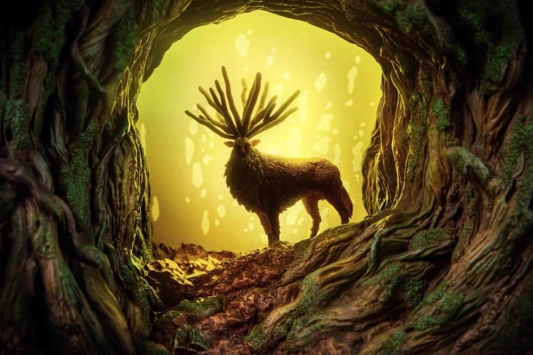 宮崎駿 もののけ姫 千手扉間 樹脂 彫刻 フィギュア