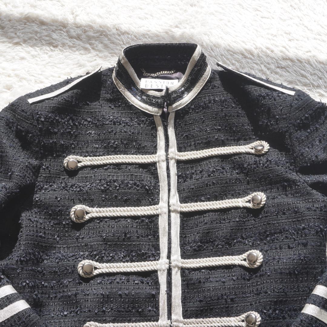 美品 コンダクター　MIXED TWEED OFFICER JKT　ナポレオン