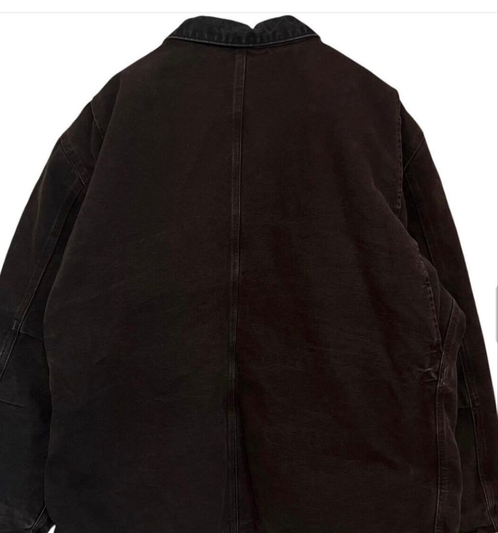 carhartt ダックジャケット L刺繍ロゴワンポイントロゴ メキシコ製90s