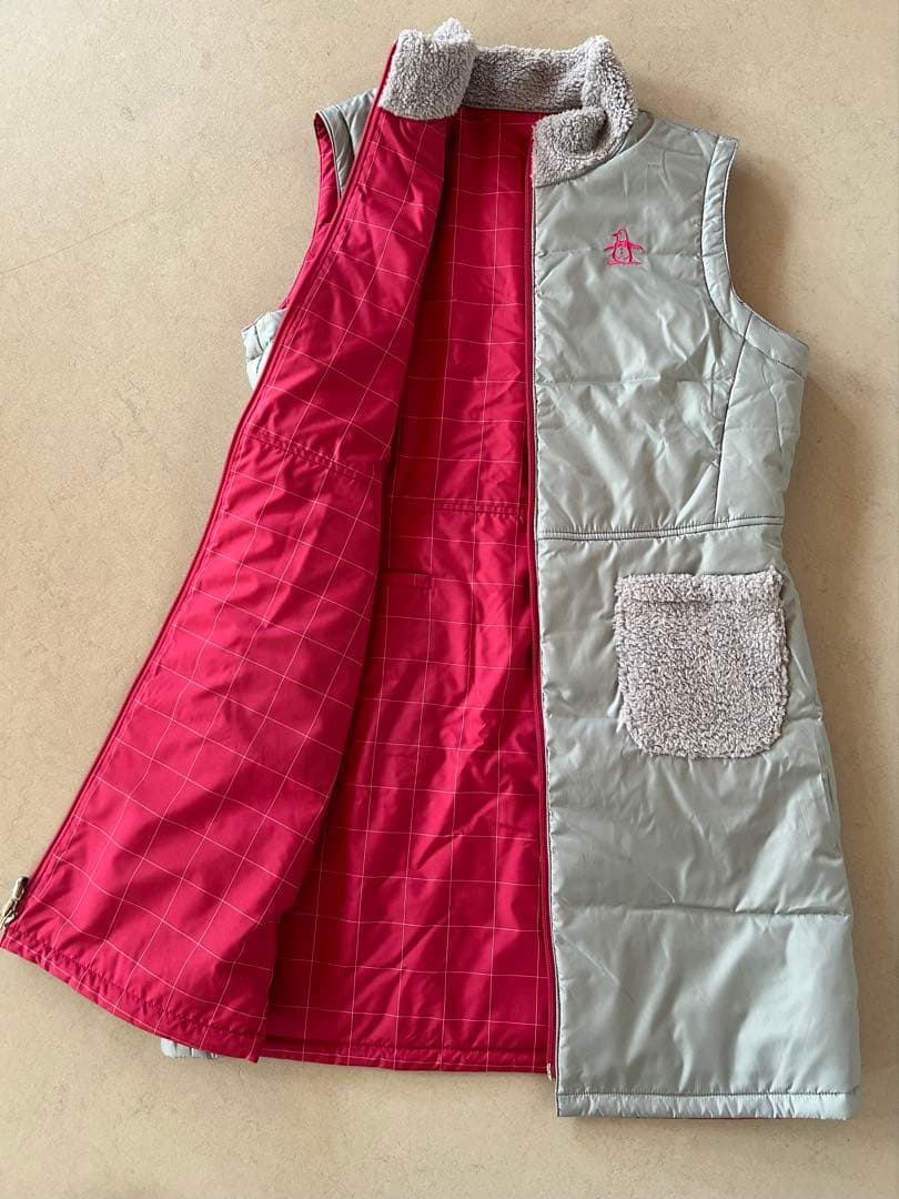 Munsing wear 新品3Lワンピース　ローズピンク＆グレー　リバーシブル