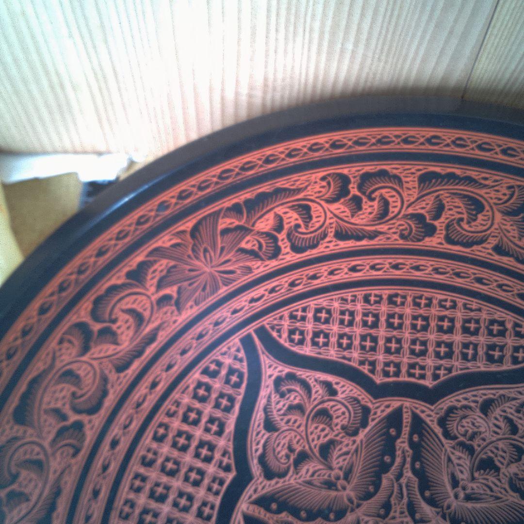 漆塗り 膳 伝統的なデザイン 小傷 すり傷 おおいです 雪斎？