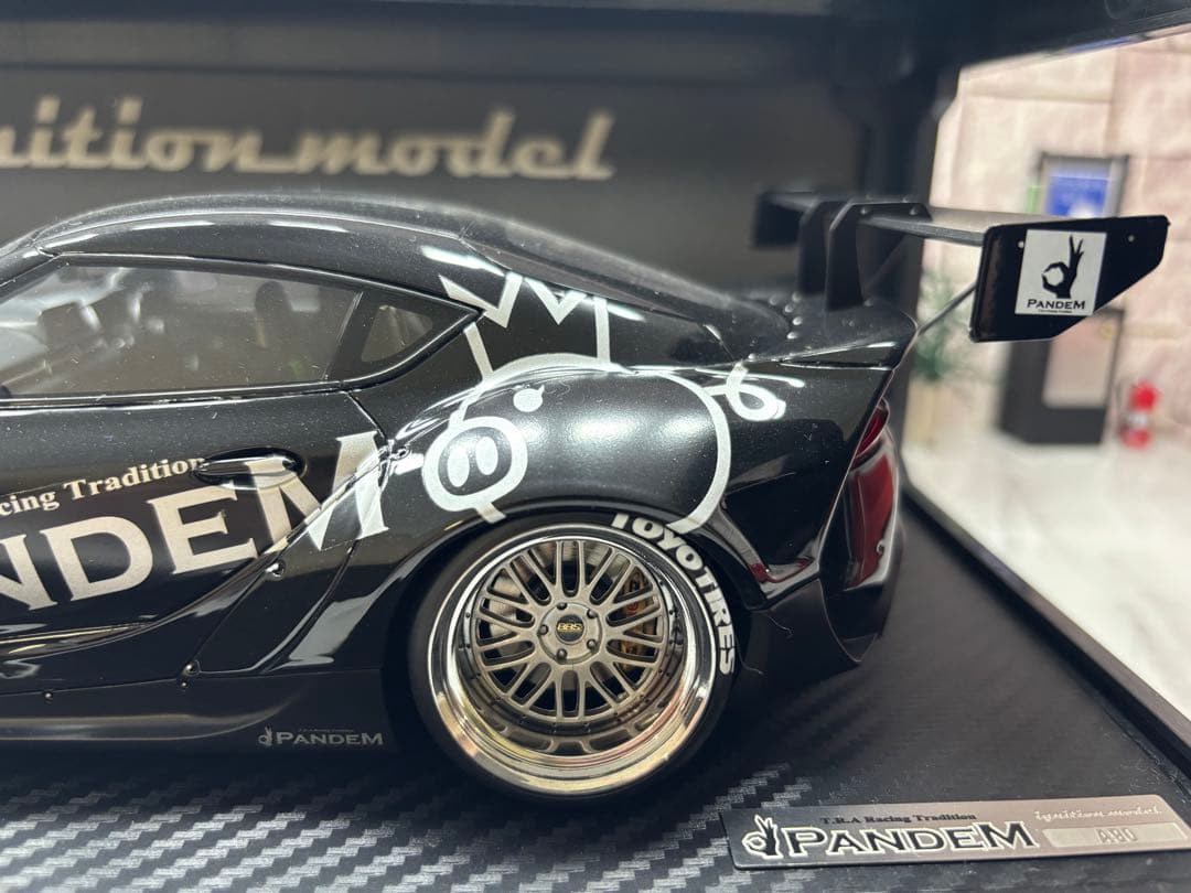 1/18ミニカー トヨタスープラ　　パンデム【新品】ブラック