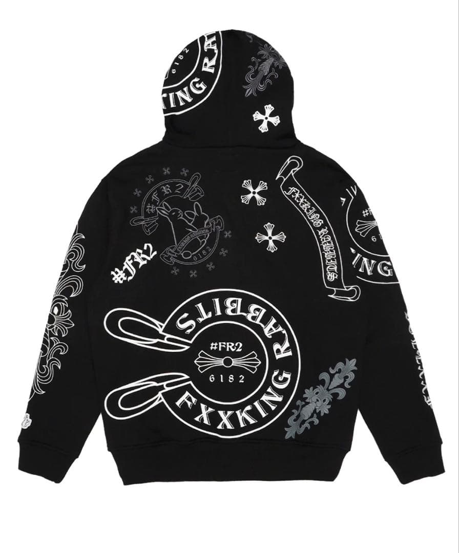 【希少】　#FR2 Cross Multi Logo フーディ　クロムハーツ好き