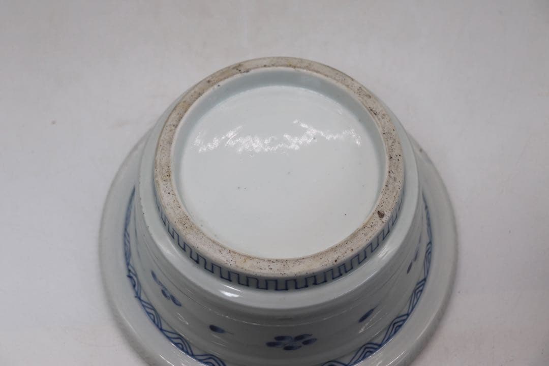 江戸　伊万里　染付　龍紋鉢　送料込み1226