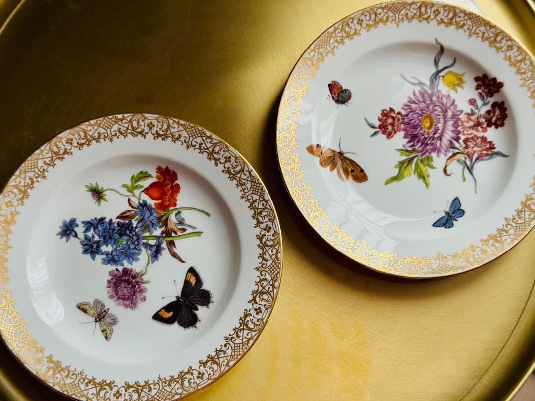 最高峰マイセン| Meissen「FFブルーメ」・ケーキ皿・プレート・未使用