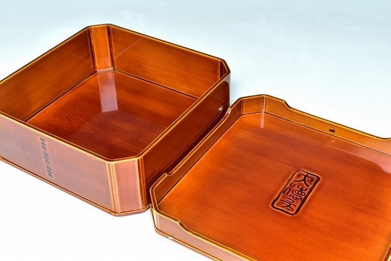 c6141d 飛騨春慶塗 大徳寺 弁当箱 縁高 重箱 五客 茶道具 縁高 重箱