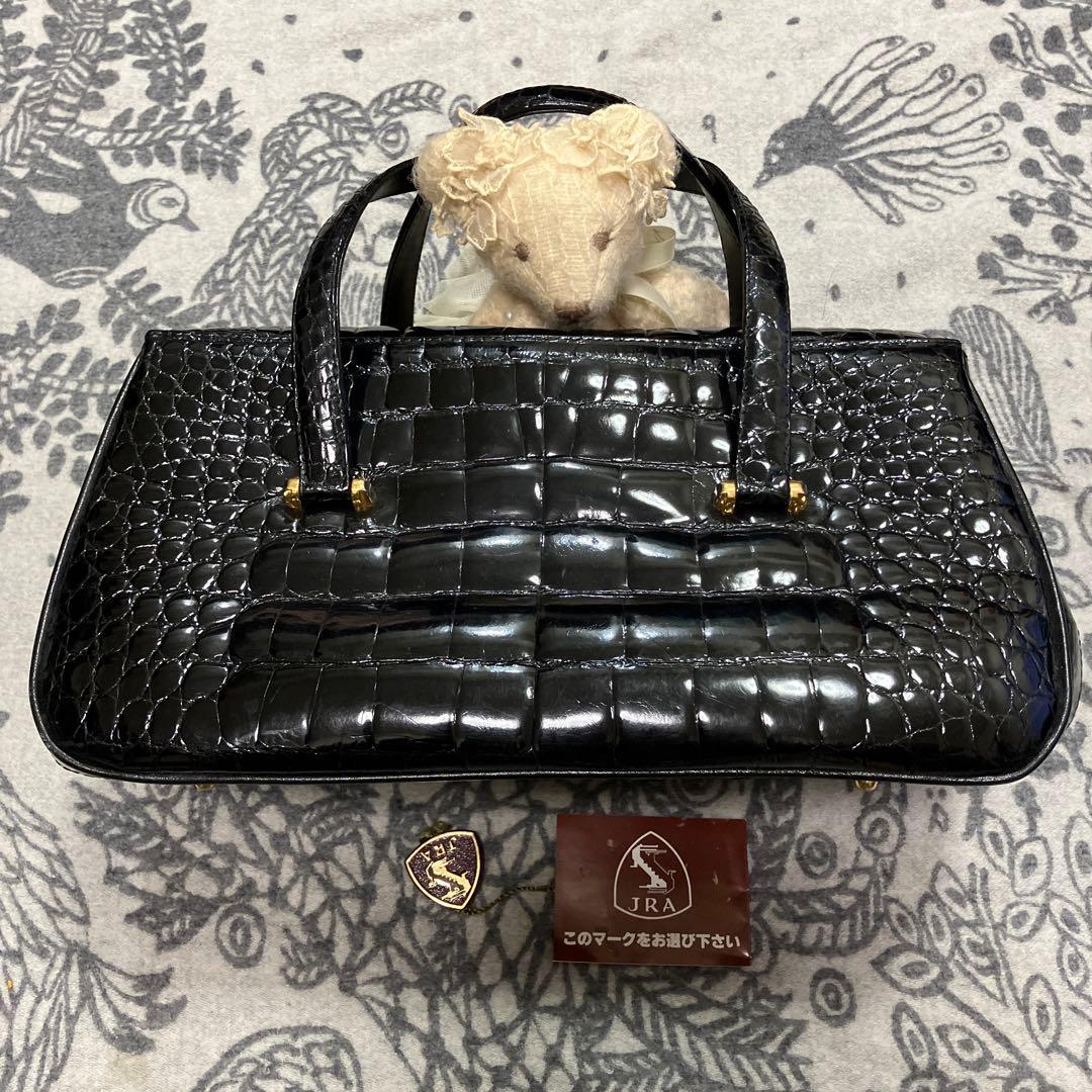 JRA認定 クロコダイル大バッグ 美品 鰐皮