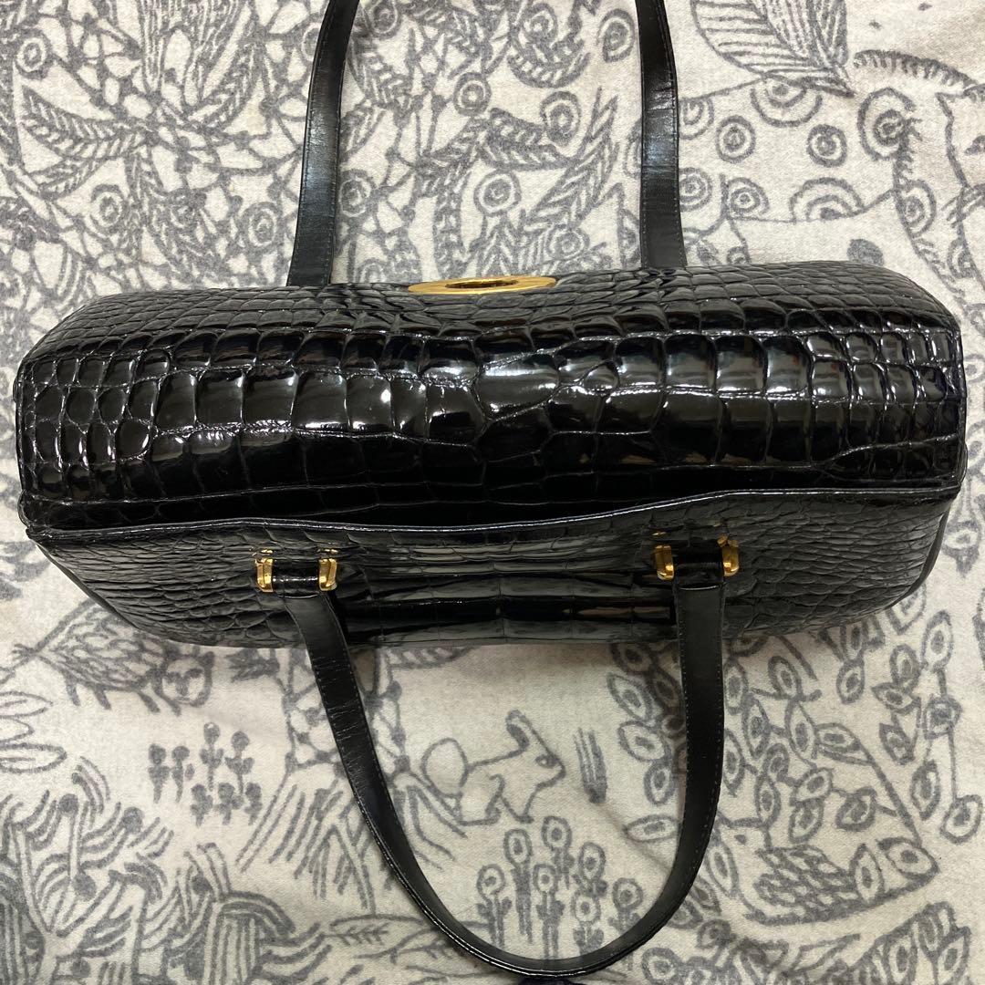 JRA認定 クロコダイル大バッグ 美品 鰐皮