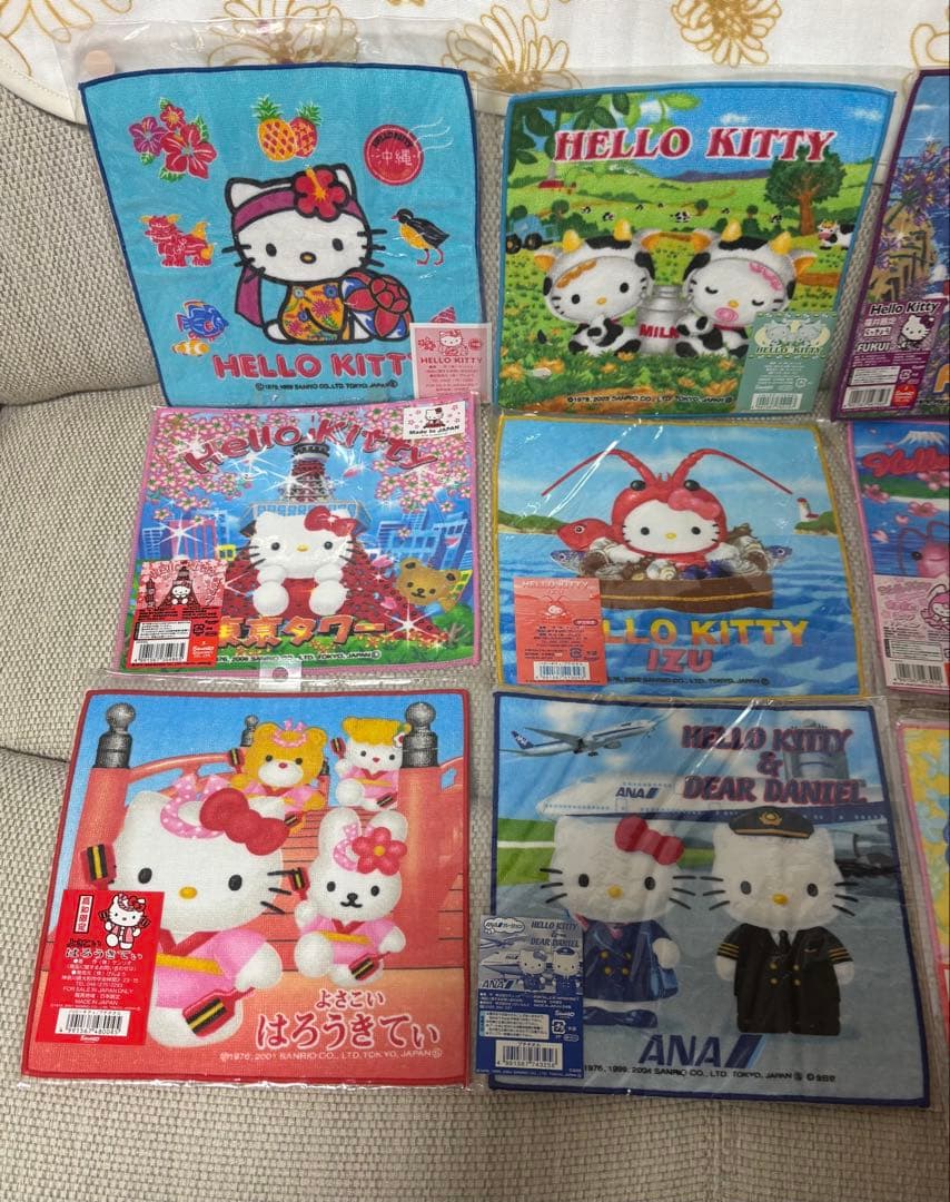 キティご当地ミニタオル24枚セット