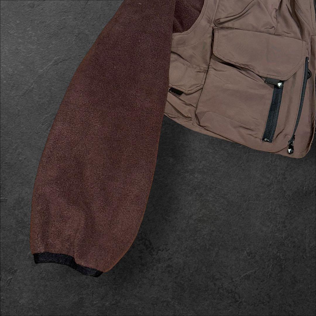 South2 West8取り外しスリーブギミックジャケット多機能ポケット刺繍ロゴ