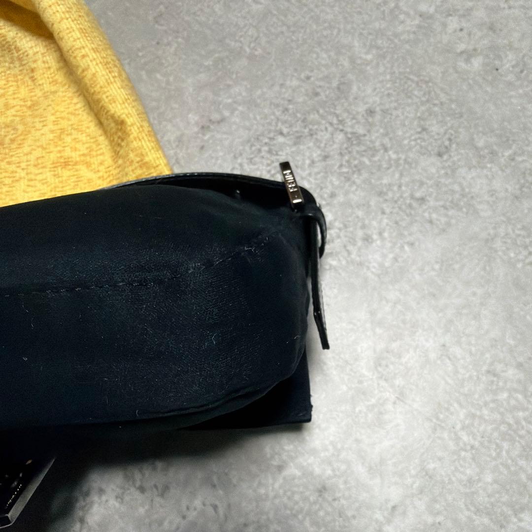 美品　FENDI フェンディ マンマバケット ハンドバッグ ブラック ジャージー